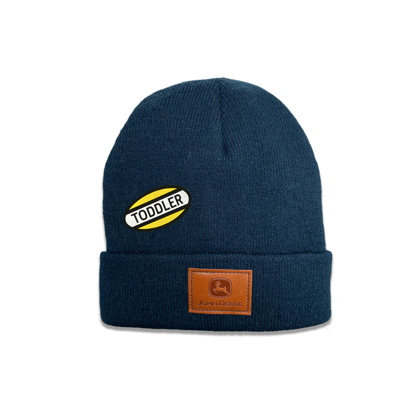John Deere Toddler Navy Cuffed Beanie