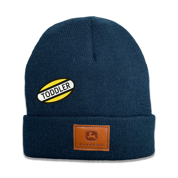 John Deere Toddler Navy Cuffed Beanie