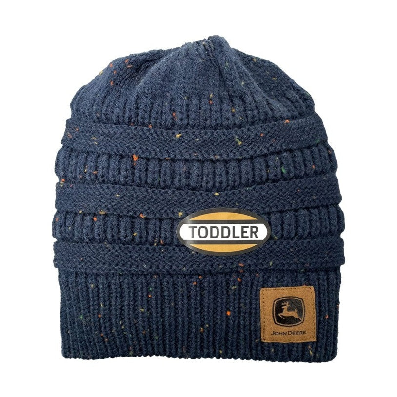 John Deere Toddler Girls Navy Knit Beanie