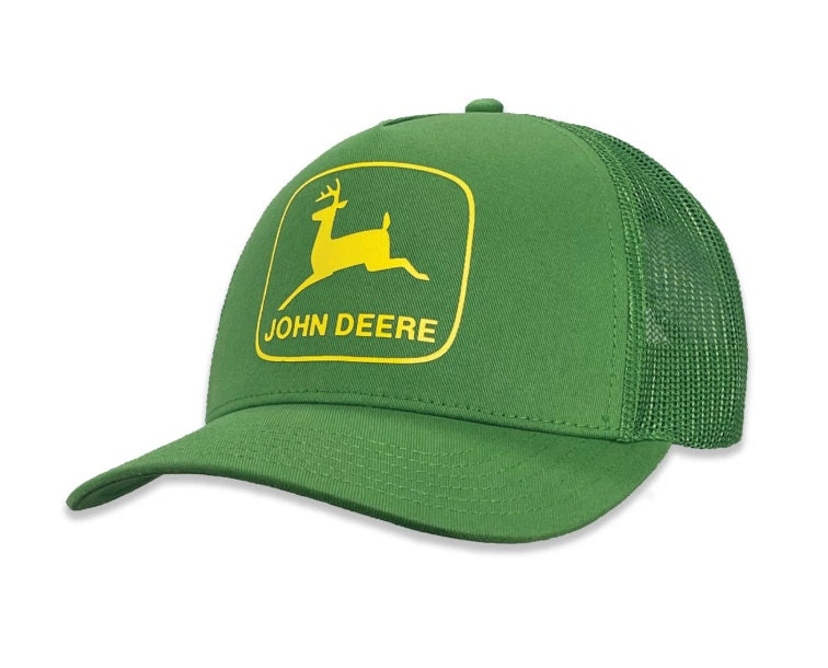 John Deere Men's Green Vintage Logo Trucker Cap