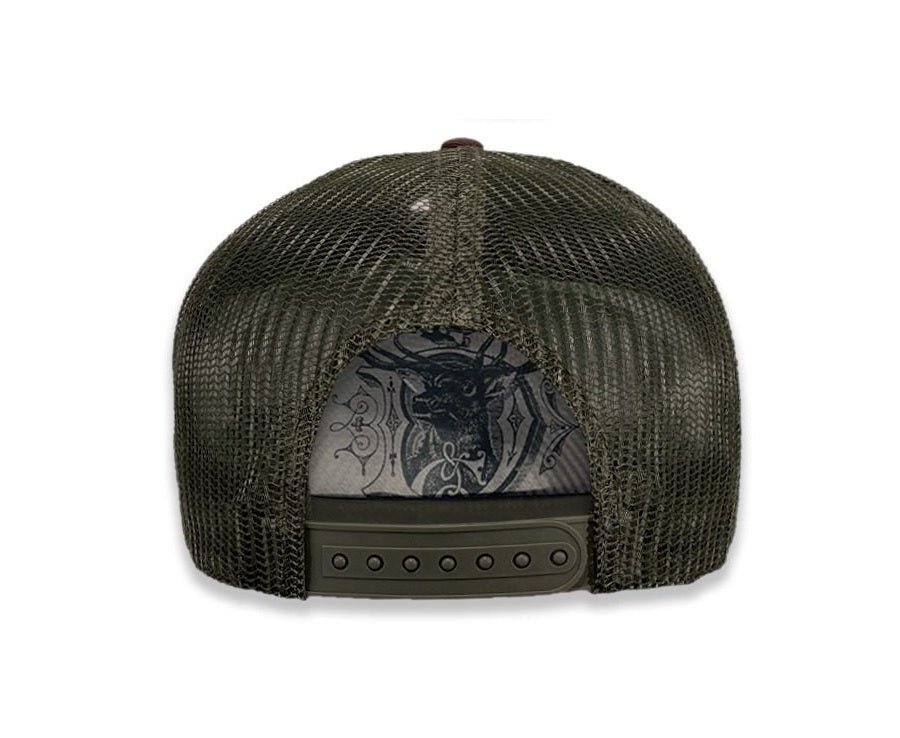 John Deere Men's Camo Sueded Patch Trucker Cap