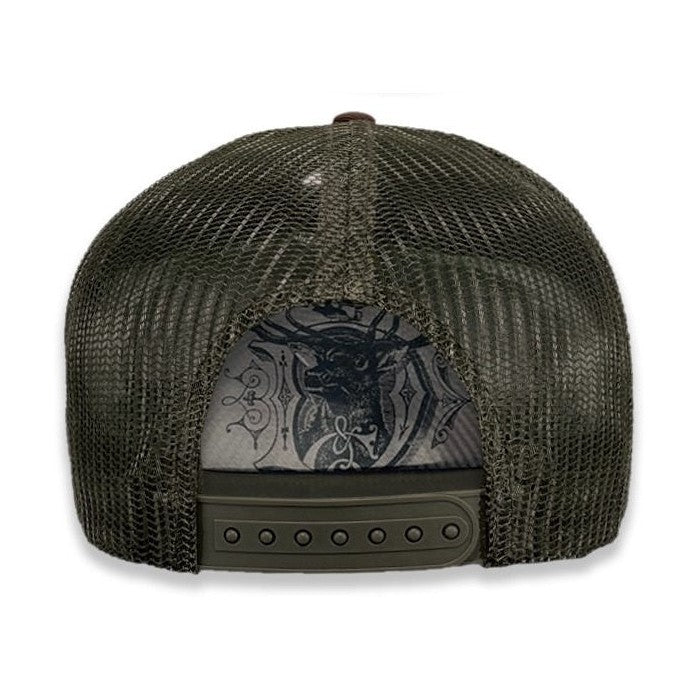 John Deere Men's Camo Sueded Patch Trucker Cap