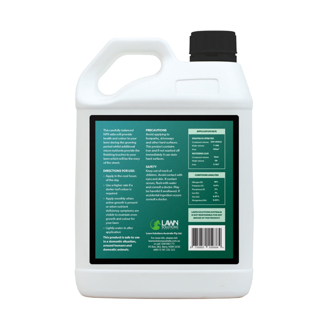 Lawn Solutions Australia Exceed Liquid Fertiliser 2.5L Concentrate