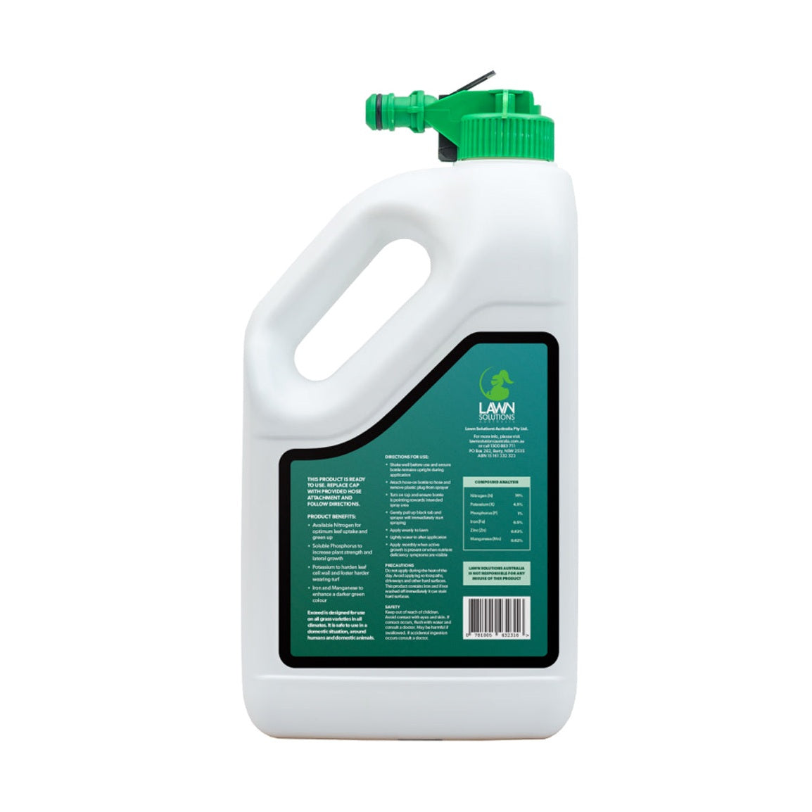 Lawn Solutions Australia Exceed 2L Hose-on Liquid Fertiliser