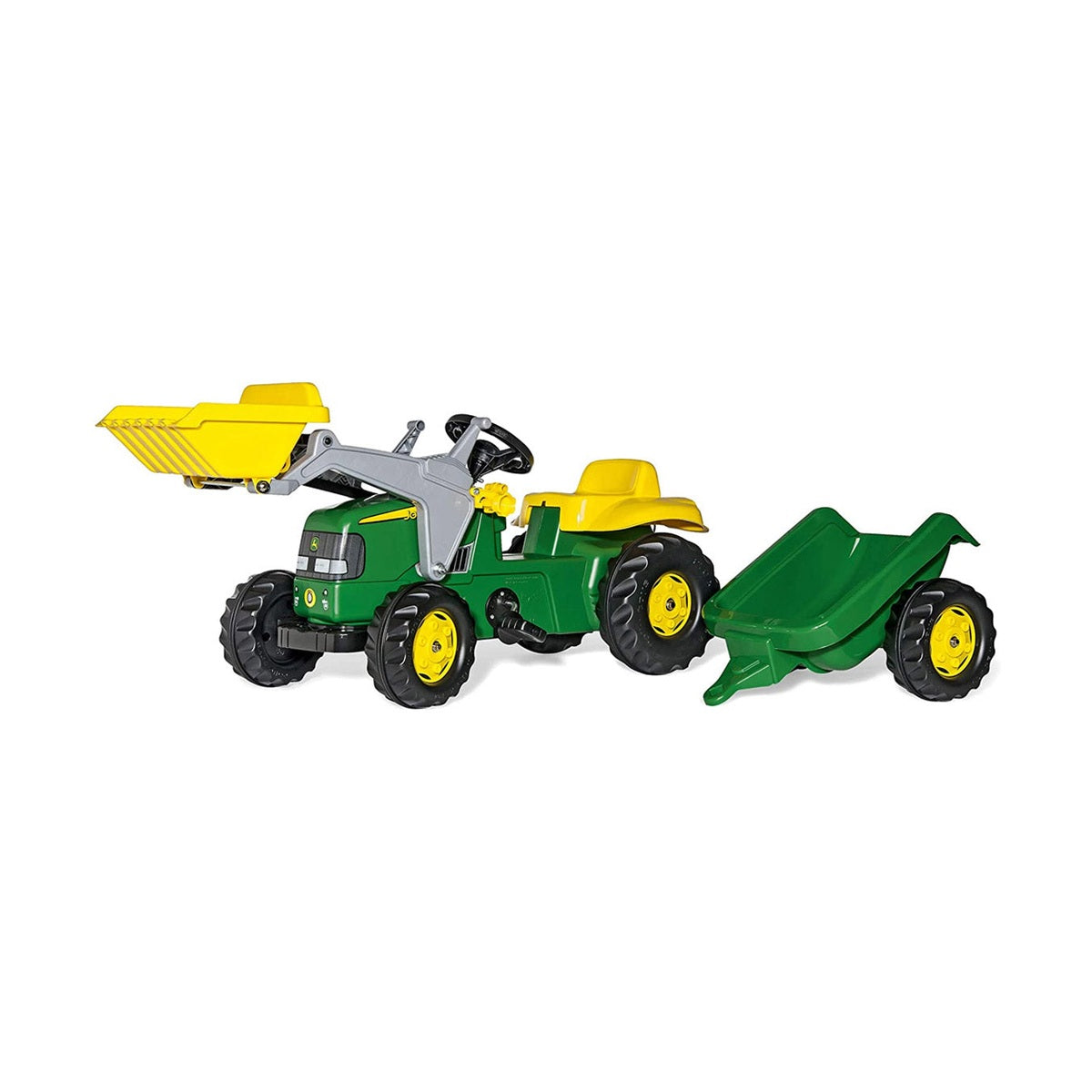 John Deere Rolly Kid Classic Ride-On Pedal Tractor with Trailer & Loader - RDO Equipment