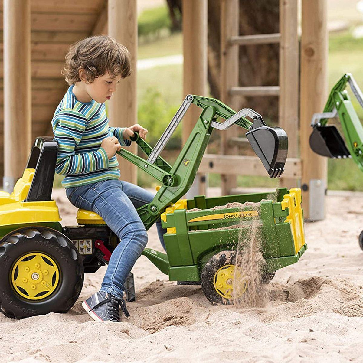 John Deere Rolly Junior Ride-On Tractor with Loader & Excavator - RDO Equipment