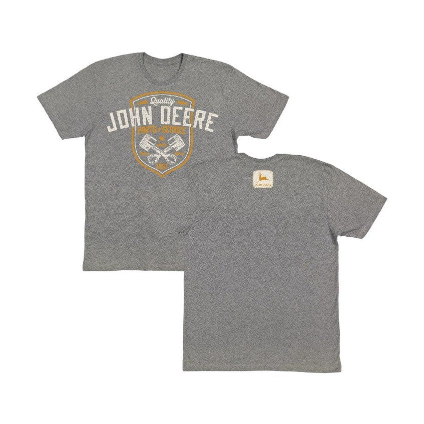 John Deere Men's Grey Piston Tee