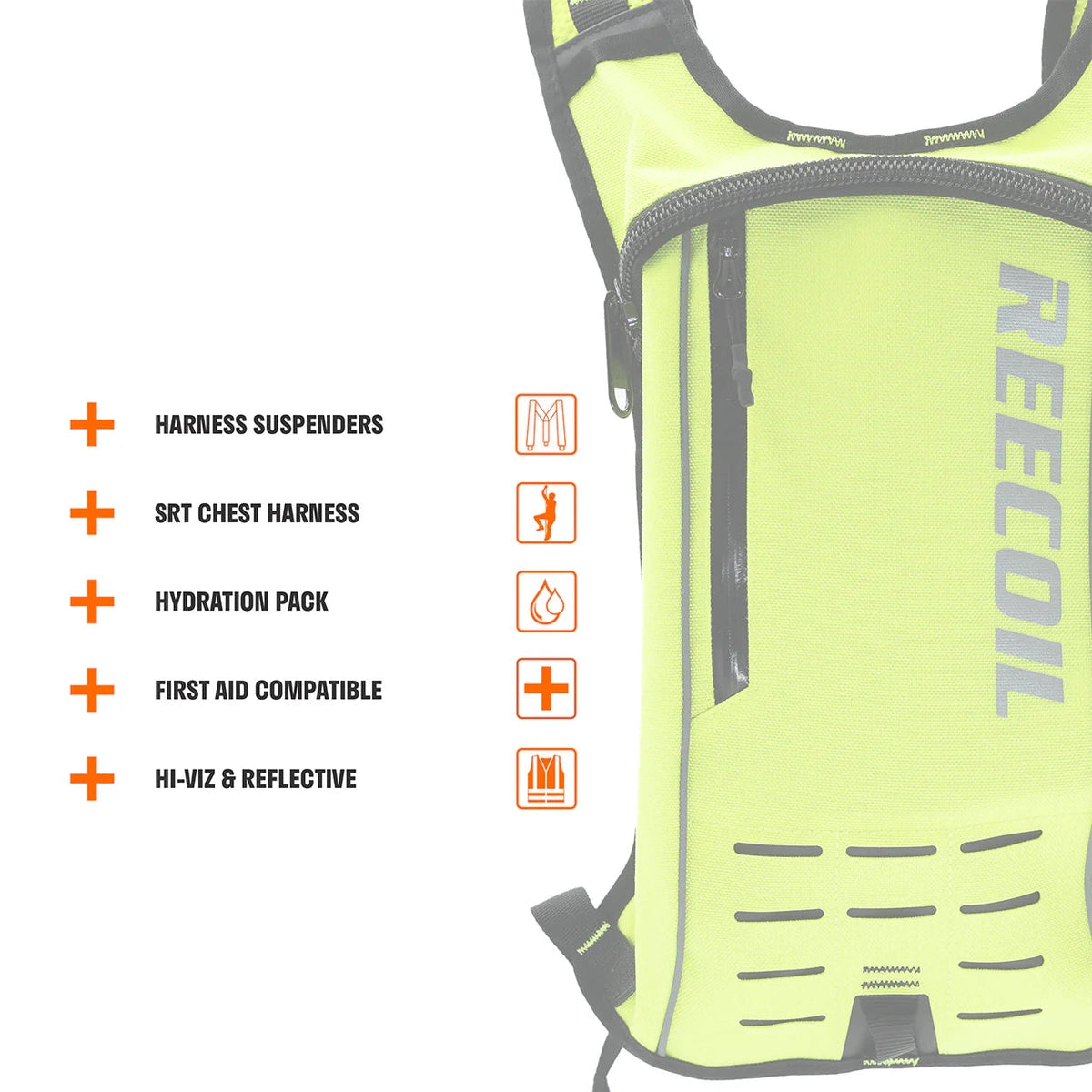 Reecoil Audax Gen2 Hi-Vis Yellow Arborist Hydration Harness