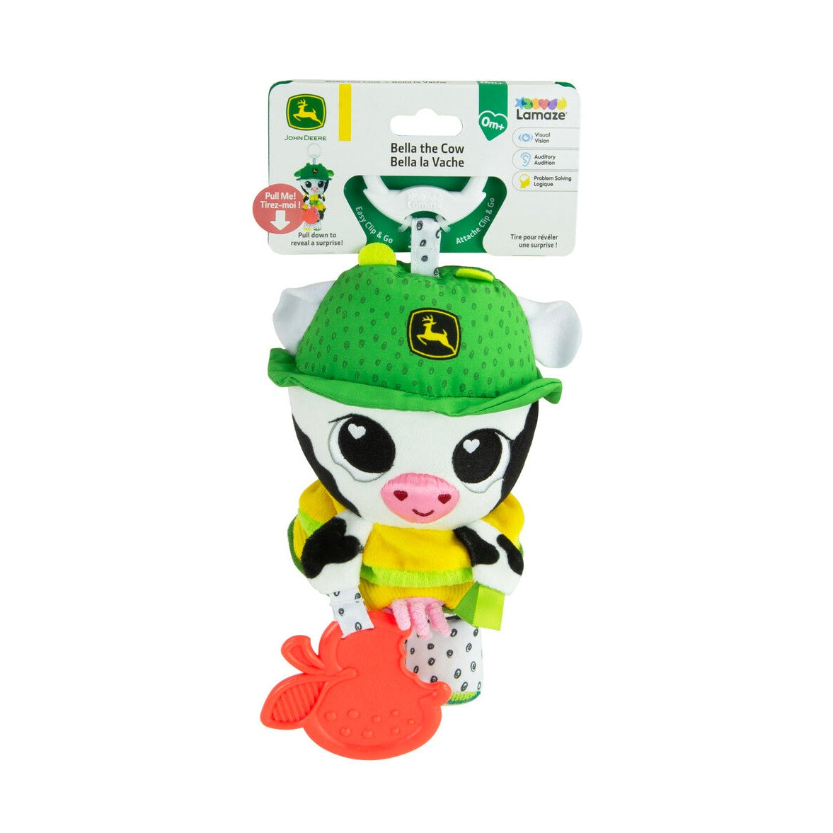 John Deere Lamaze Bella The Cow Clip & Go Toy - RDO Equipment