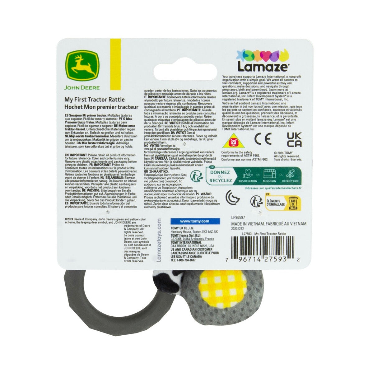 John Deere Lamaze My First Tractor Rattle Toy - RDO Equipment