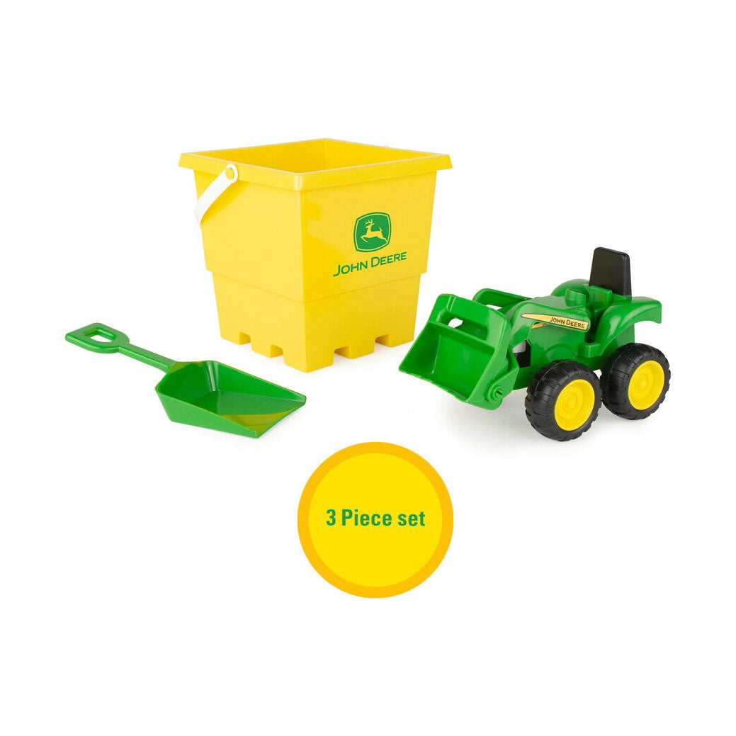 John Deere 15cm Tractor, Bucket and Spade Sand Pit Set - RDO Equipment