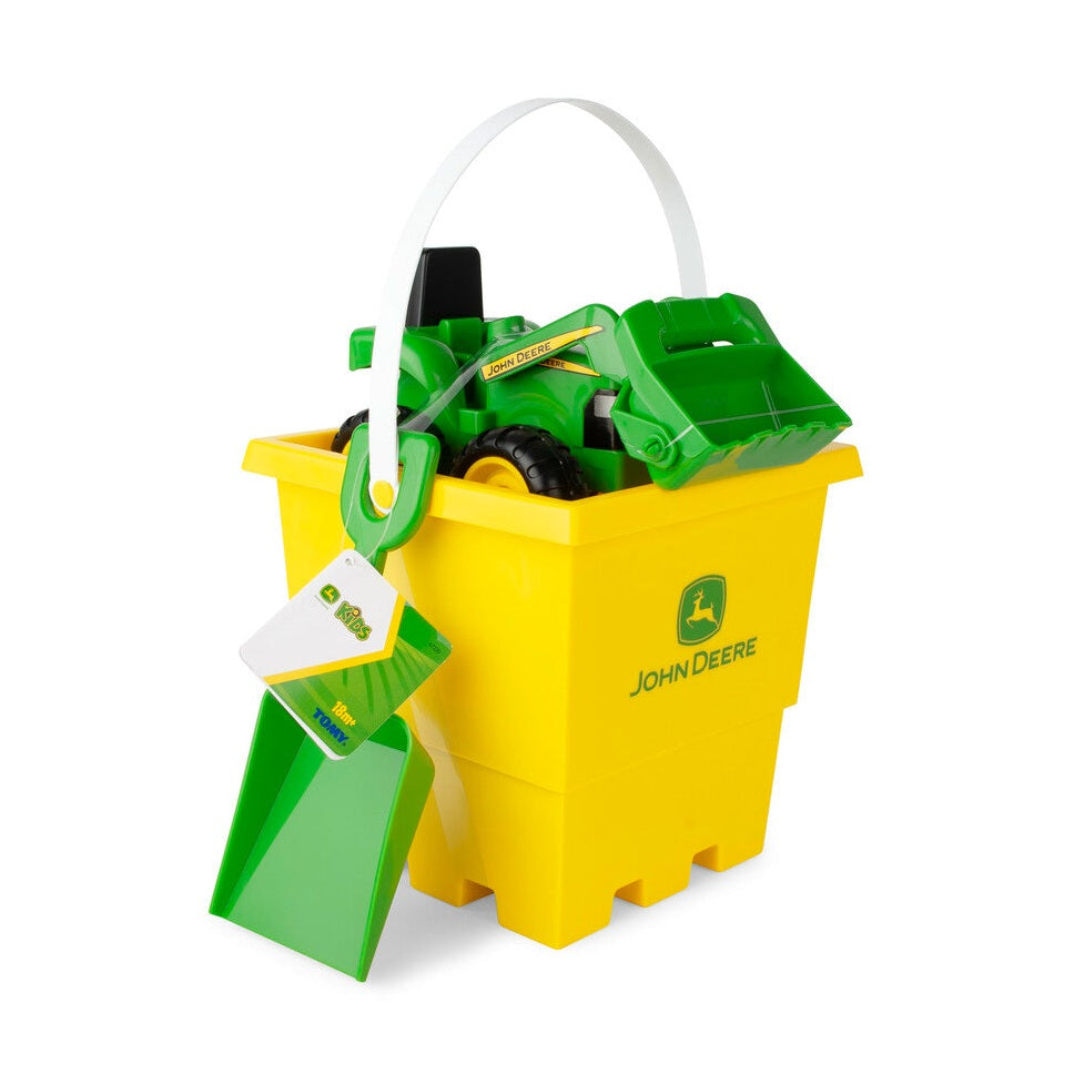John Deere 15cm Tractor, Bucket and Spade Sand Pit Set - RDO Equipment