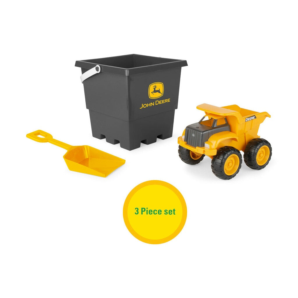 John Deere 15cm Dump Truck, Bucket and Spade Sand Pit Set - RDO Equipment
