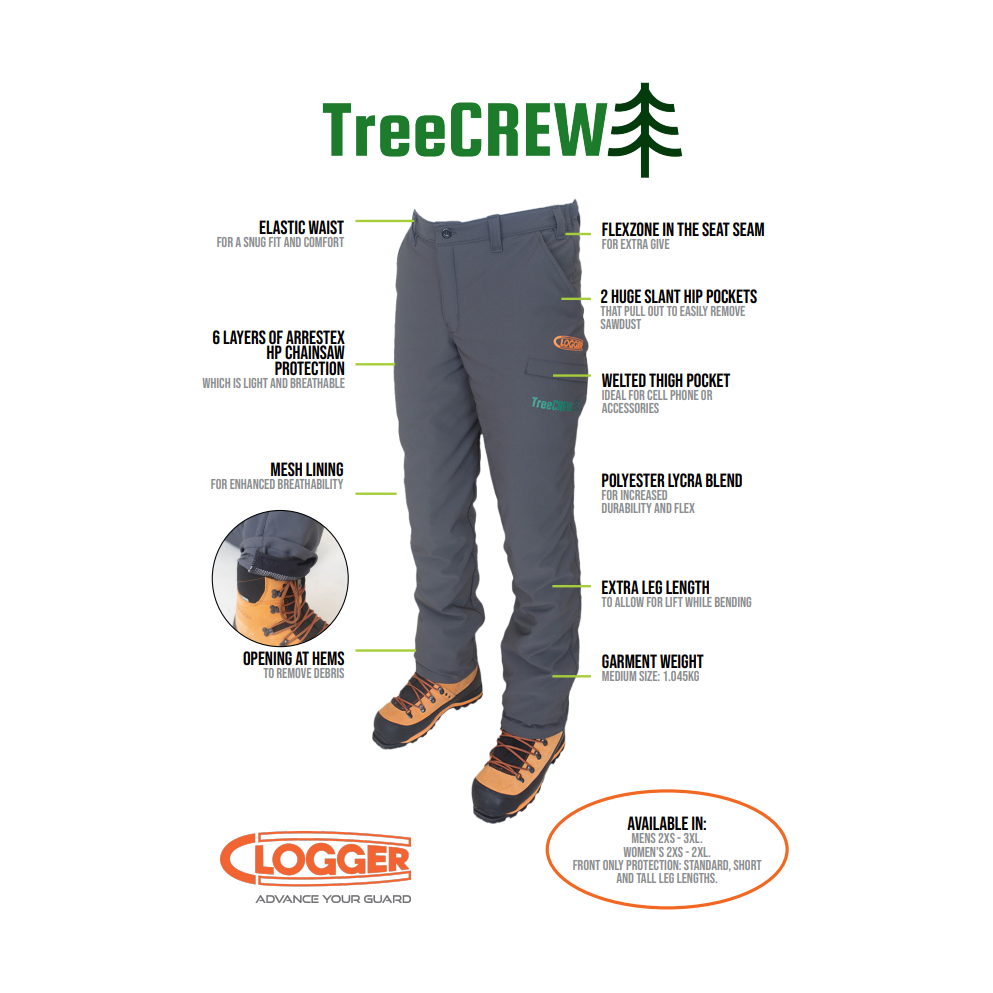 Clogger TreeCREW Men’s Chainsaw Protective Pants - RDO Equipment