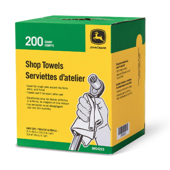 John Deere Shop Towel Centre-pull Carton