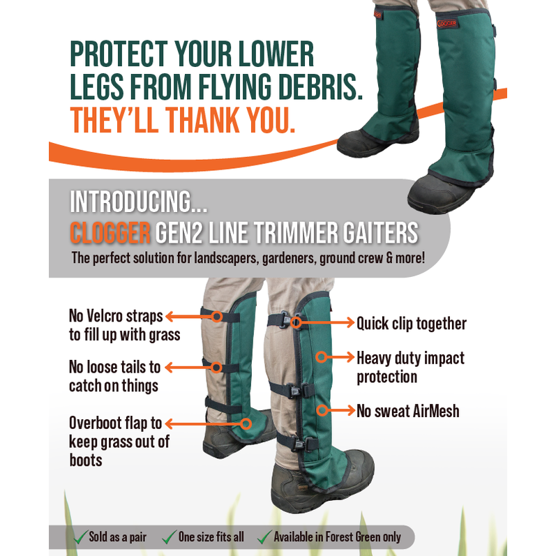 Clogger Gen2 Line Trimmer Leg Protection Gaiters - RDO Equipment