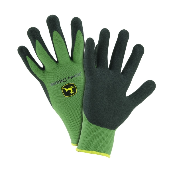John Deere Nitrile Coated Foam Grip Green Work Gloves - RDO Equipment