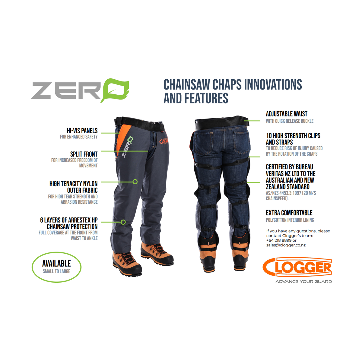 Clogger Zero Light and Cool Chainsaw Protective Chaps - RDO Equipment