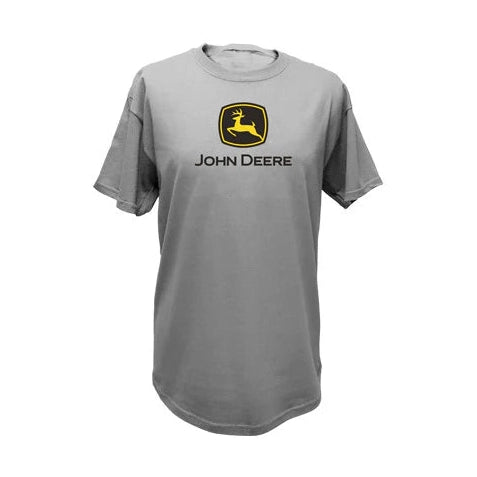 John Deere Men's Oxford Construction Logo Tee