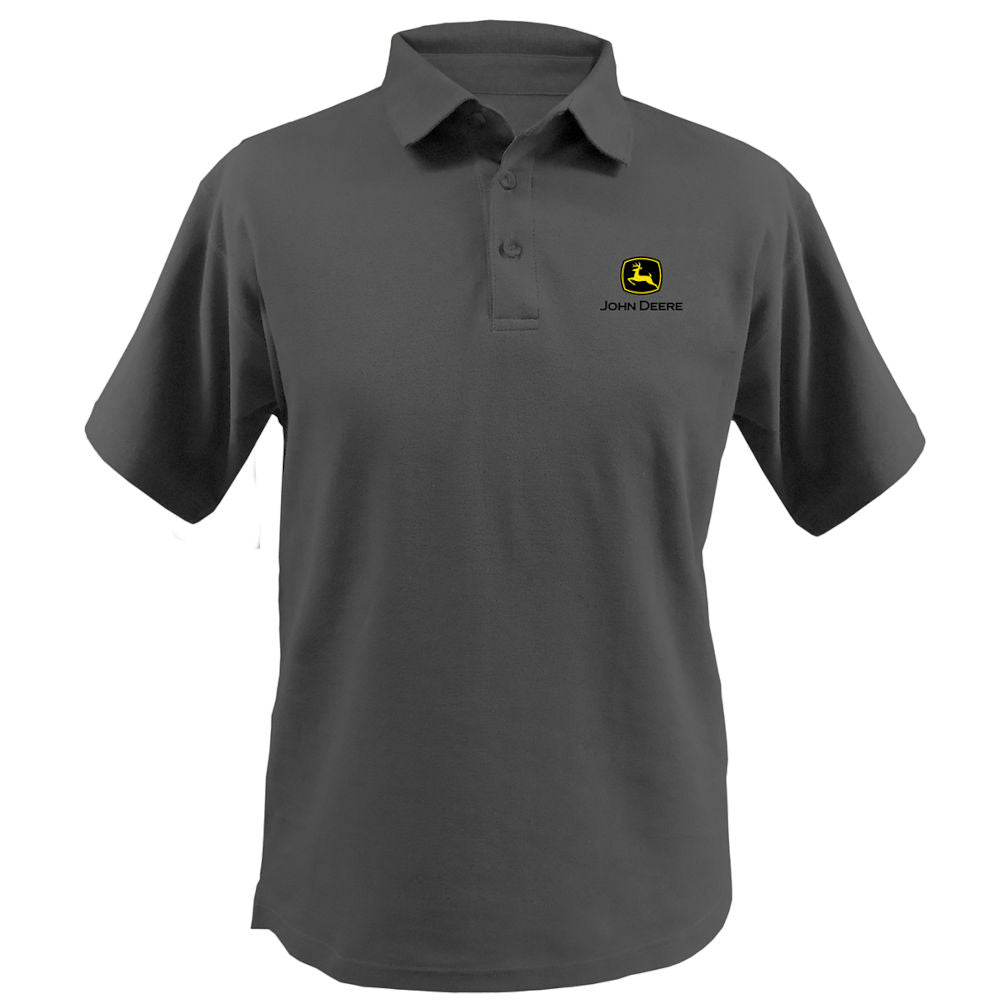 John Deere Men's Charcoal Polo Tee