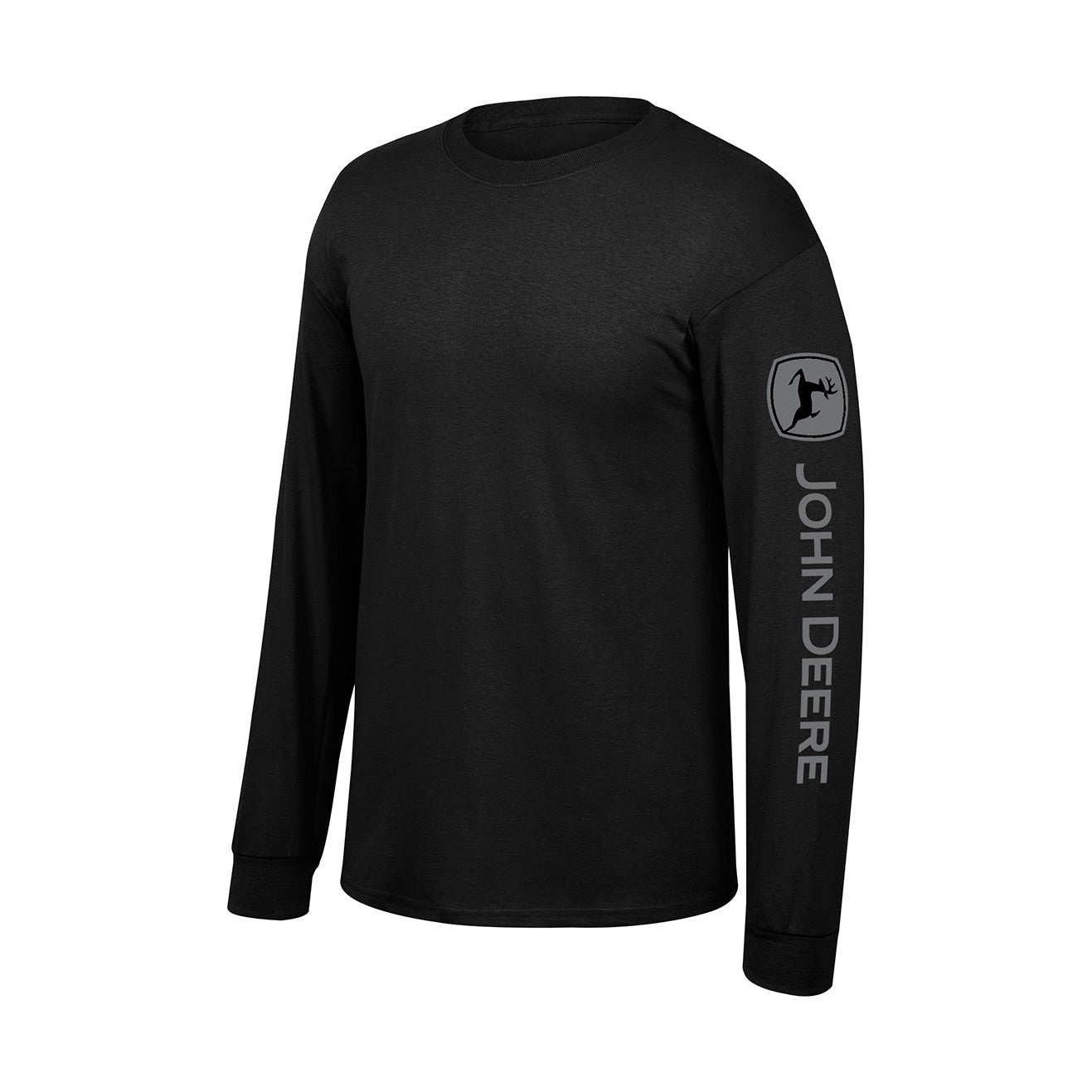 John Deere Men's Black & Grey Long Sleeve Tee - RDO Equipment