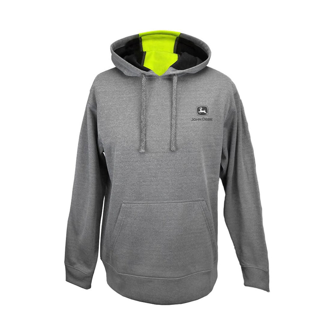 John Deere Men's Grey & Hi-Vis Performance Hoodie