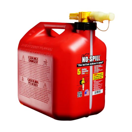 No-Spill Premium Red Petrol Fuel Jerry Can with Spill-Proof Nozzle - 20L