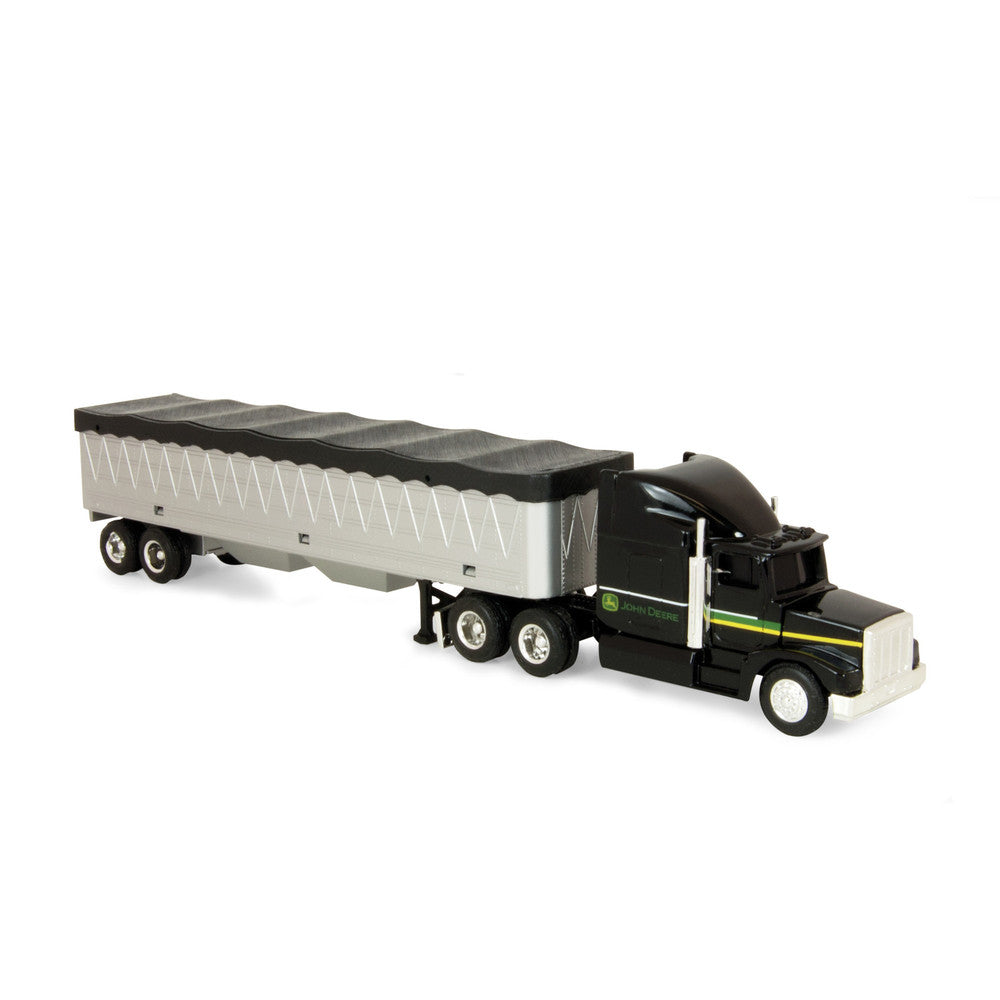 1:64 John Deere Semi Truck with Grain Trailer Replica Toy