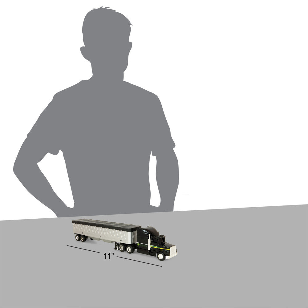 1:64 John Deere Semi Truck with Grain Trailer Replica Toy