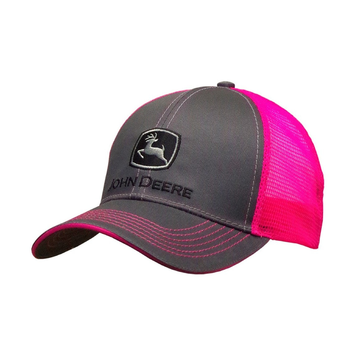 John Deere Women's Neon Pink Trucker Cap - RDO Equipment