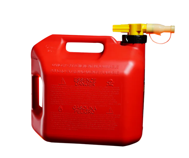 No-Spill Premium Red Petrol Fuel Jerry Can with Spill-Proof Nozzle - 20L