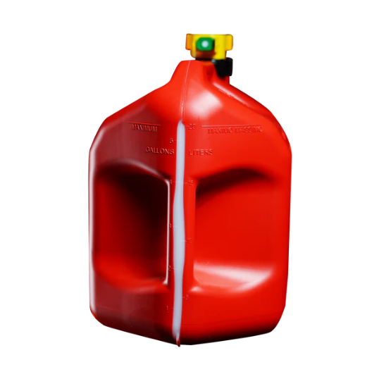 No-Spill Premium Red Petrol Fuel Jerry Can with Spill-Proof Nozzle - 20L
