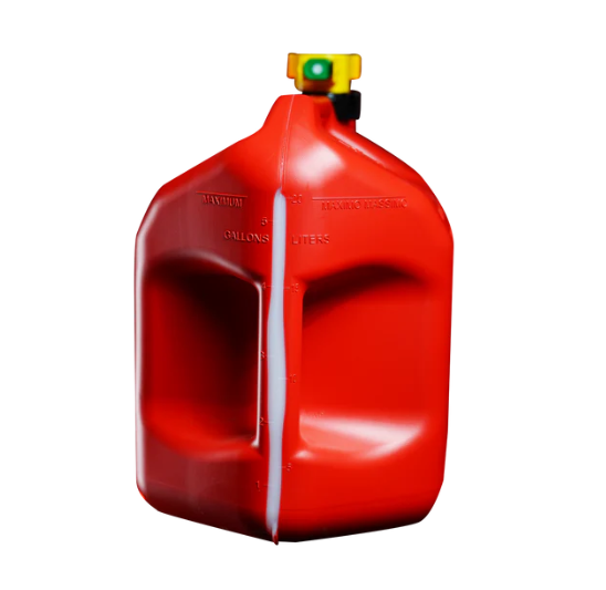 No-Spill Premium Red Petrol Fuel Jerry Can with Spill-Proof Nozzle - 20L