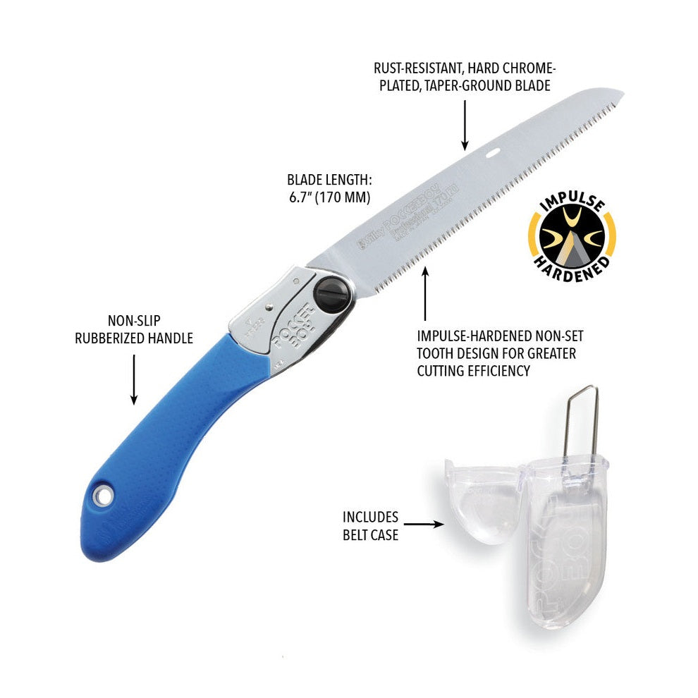 Silky PocketBoy 170mm Fine Tooth Folding Pruning Saw - 342-17