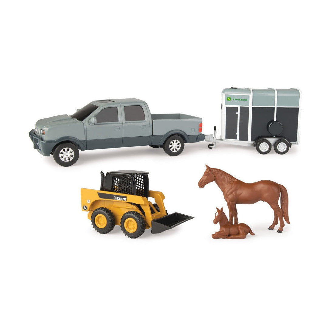 1:32 John Deere Pickup & Livestock Trailer Set Assortment