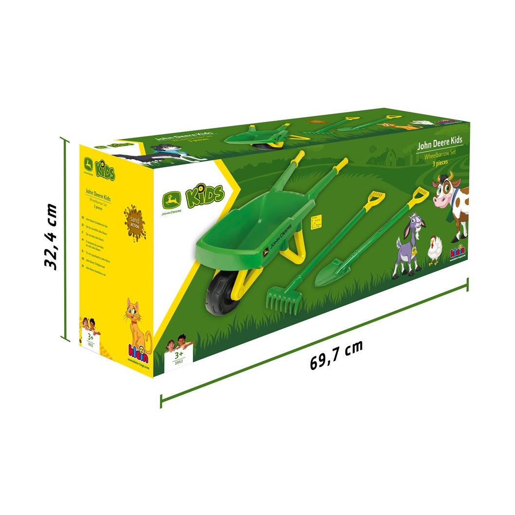 John Deere 78cm Wheelbarrow Play Toy Set
