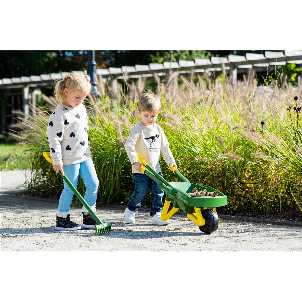 John Deere 78cm Wheelbarrow Play Toy Set