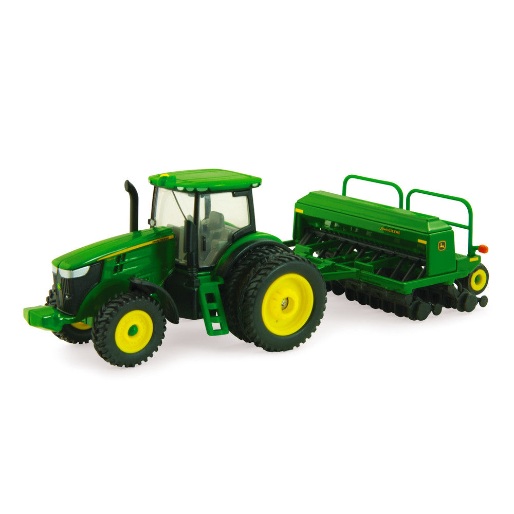 1:64 John Deere 7215R Tractor with Grain Drill Replica Toy