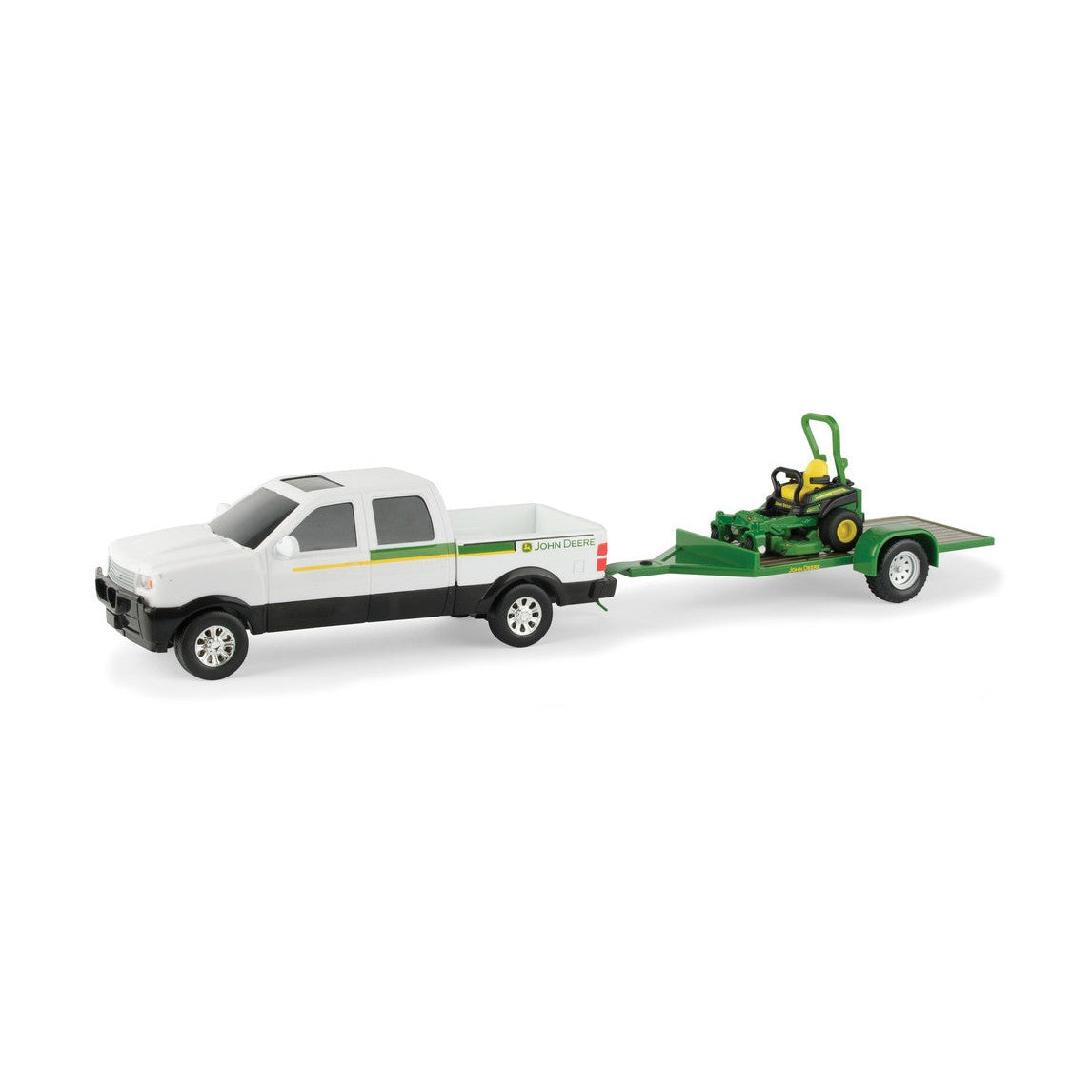 1:32 John Deere Pickup with Trailer & Z-Trak Mower Replica Toy