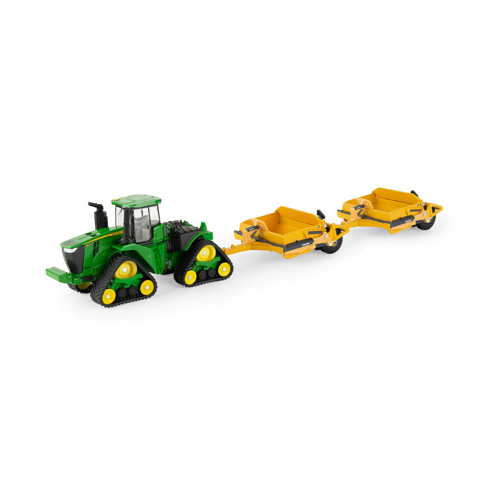 1:64 John Deere 9RX 590 Tractor With 1812DC Scrapers Prestige Collection Replica Toy