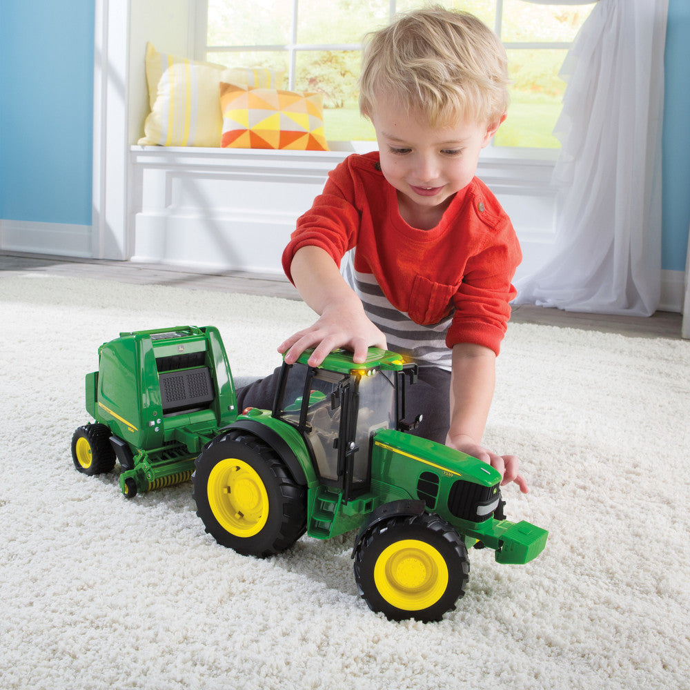1:16 John Deere Big Farm 7330 Tractor with Baler Toy Set - RDO Equipment