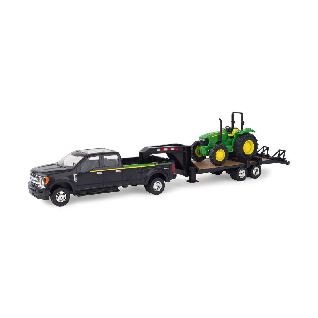 1:32 John Deere Ford F-350 Pickup Truck & Trailer With 5075E Tractor Replica Toy - RDO Equipment