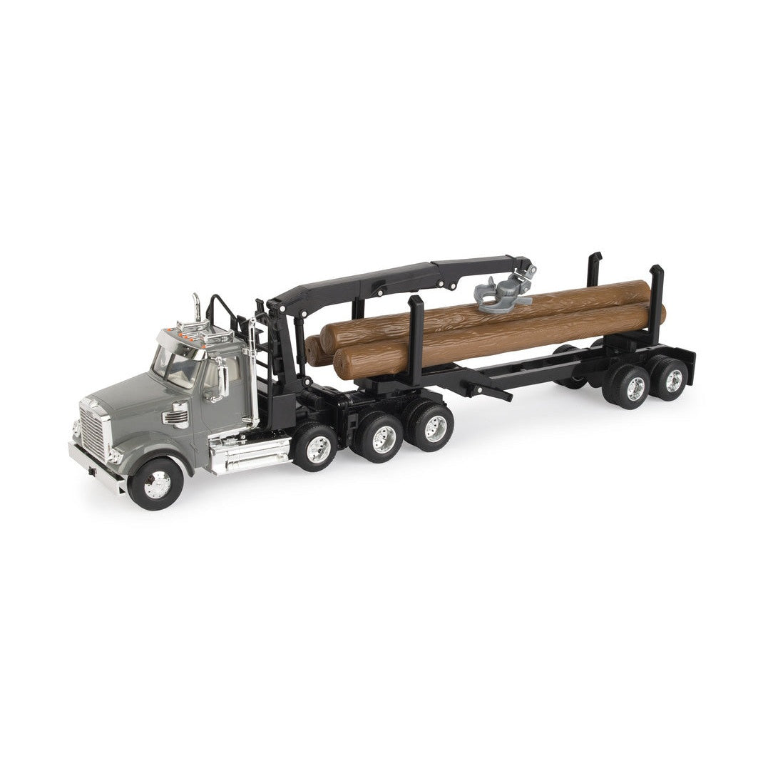 1:32 Freightliner 122SD with Logging Trailer and Grapple Replica Play Toy