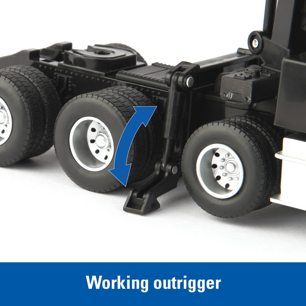 1:32 Freightliner 122SD with Logging Trailer and Grapple Replica Play Toy