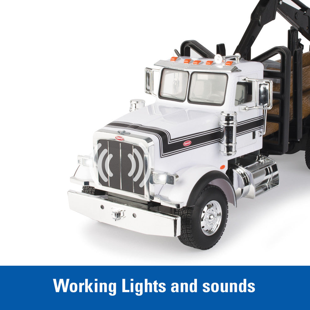 1:16 Big Farm Peterbilt Model 367 Log Truck Play Toy