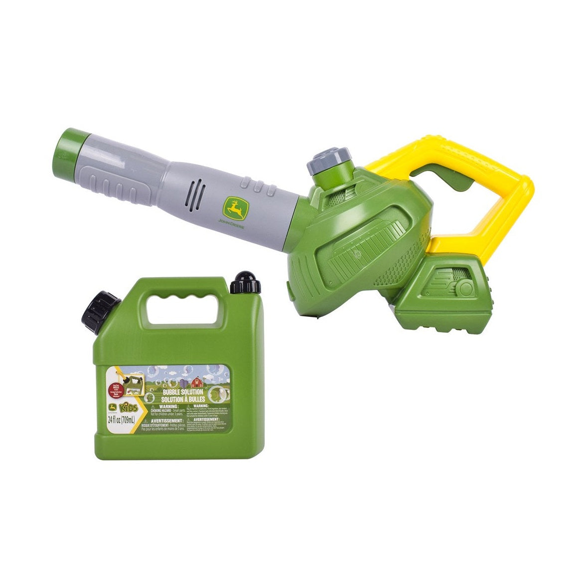 John Deere Bubble 'N' Fun Leaf Blower Combo With Refill Jerry Can Toy