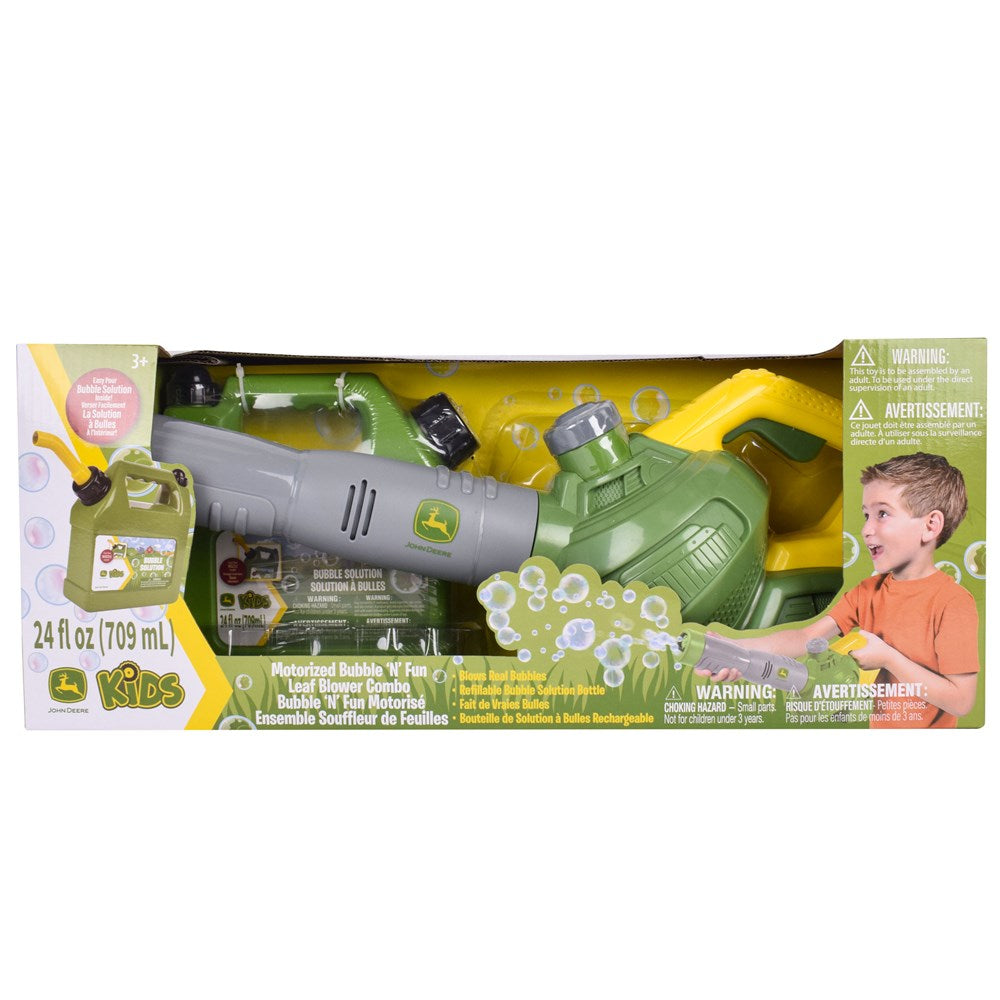 John Deere Bubble 'N' Fun Leaf Blower Combo With Refill Jerry Can Toy