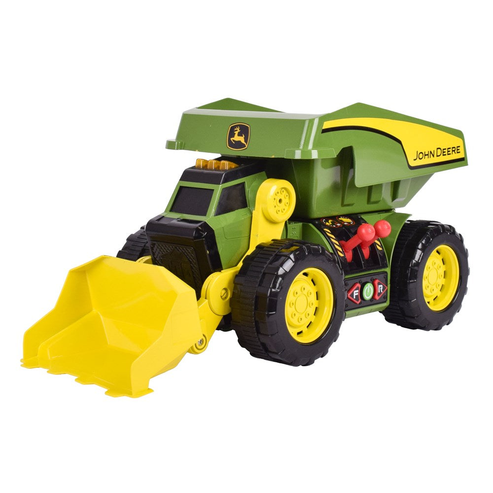 John Deere 46cm Motorised 'Lights & Sounds' 2-n-1 Dig Rig Toy