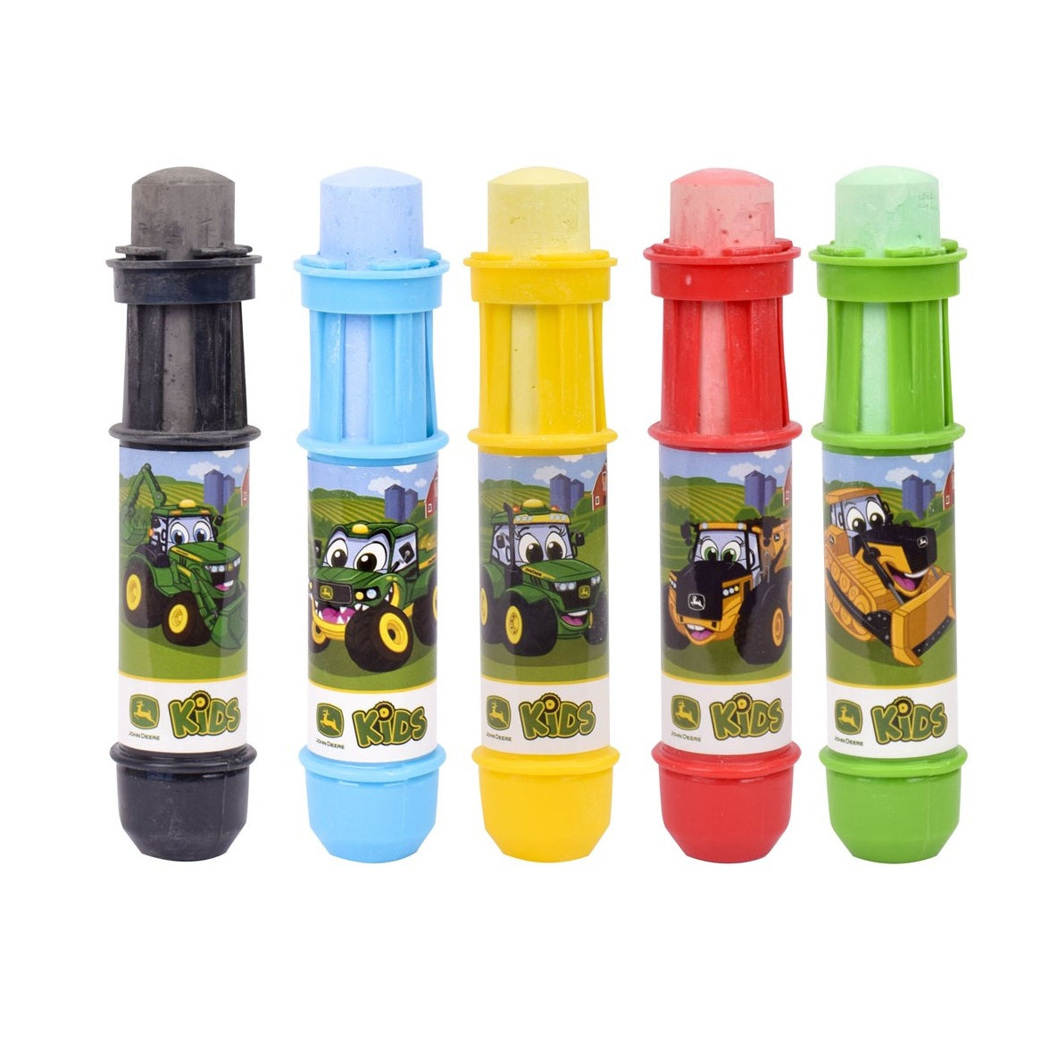 John Deere Kids Colourful Chalk With Chalk Holders
