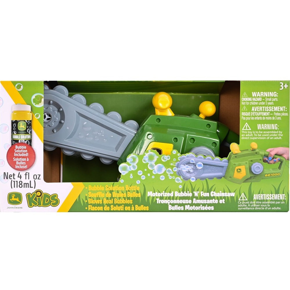 John Deere Motorised Bubble and Fun Chainsaw Toy